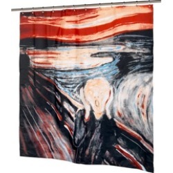 Carnation Home Fashions 72 x 72 in. The Scream Fabric Shower Curtain