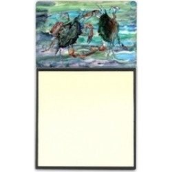Carolines Treasures 8954SN Watery Teal And Purple Crabs Sticky Note Holder