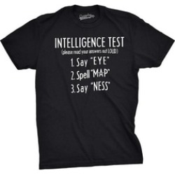Mens Eye Map Ness Funny Intelligence Test Hilarious Mocking T Shirt