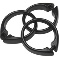 Carnation Home Fashions USCRD-16 Black Plastic Shower Curtain Hooks