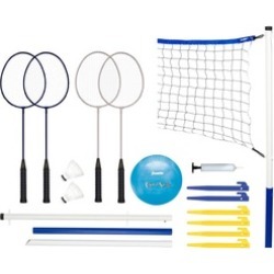 Franklin Sports Recreational Badminton and Volleyball Combo Set