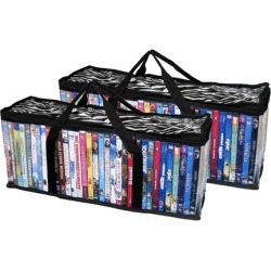 Evelots Portable DVD Blu-Ray Movies Video Games Cases, Holds 66, S/2
