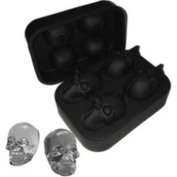3D Skull Ice Mold Silicone Ice Cube Tray for Whiskey & Bourbon