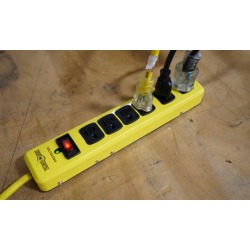 Yellow Jacket 6-Outlet Metal Surge Protector Power Strip, 15-Foot Cord