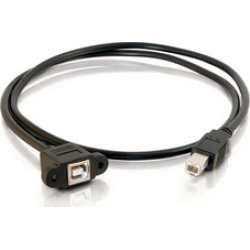 Cables To Go 28070 6In Usb 2.0 B Female To B Male Panel Mount Cable