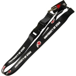 Utah Utes Clip Lanyard Keychain Id Ticket Holder NCAA - Black