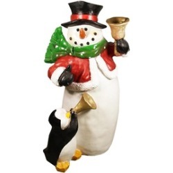 46.5" Commercial Size Snowman with Penguin Christmas Display D"cor