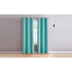 Solid Faux Silk Window Curtain Panel Pair (84" or 96")