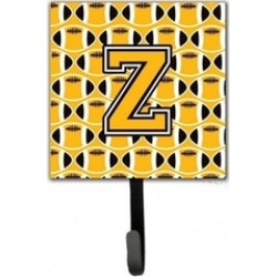 Carolines Treasures CJ1080-ZSH4 Letter Z Football Black Old Gold & White Leash