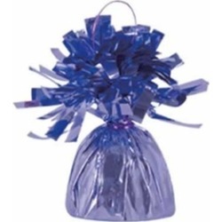 Beistle 50804-L Metallic Wrapped Balloon Weights - Lavender- Pack of 12