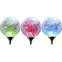 Moonrays 91251 Color Changing Solar LED Glass Ball Light Fixtures