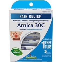 Boiron Arnica Montana, 1 Pack of 3 Tubes, 30C Pain Relief Medicine