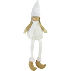 16" Sitting Girl Hat, Scarf, and Dangling Legs Tabletop Decoration