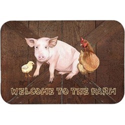 Carolines Treasures Welcome to the Farm Kitchen or Bath Mat