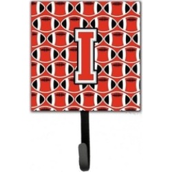 Carolines Treasures CJ1067-ISH4 Letter I Football Scarlet & Grey Leash or Key Ho