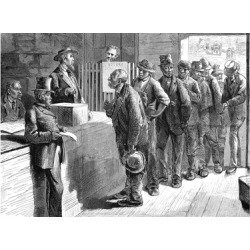 Freedmen Voting 1871. Nfreedmen Voting At Richmond Virginia In 1871. Wood Eng