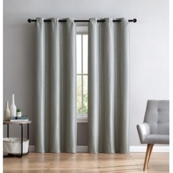 Arlenis Solid Faux Silk Blackout Window Curtain Panel Pair