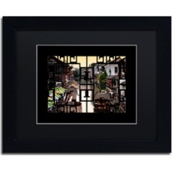 Philippe Hugonnard 'Water Town V' Matted Black Framed Art