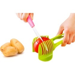 New Food Onion Lemon Vegetable Fruit Slicer Egg Peel Cutter Holder