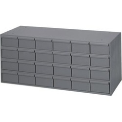 Durham 031-95 11.63 in. Steel 24 Drawer Cabinet for Small Part Storage Gray