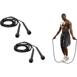 Fitness Jump Rope with Adjustable Cable (2-Pack)