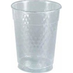 Solo Cups SCCWTC10X 10 oz Individually Wrapped Diamond Tumbler Plastic Cups Clea