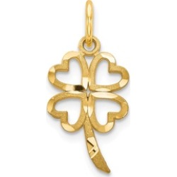 14k Yellow Gold 4 Leaf Clover Pendant