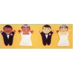 Dexter Educational Toys DEX690W Bride and Groom 2 Piece Puppet Set