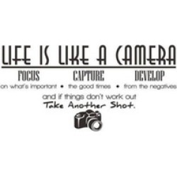 Life is a camera quote wall stickers wall sticker