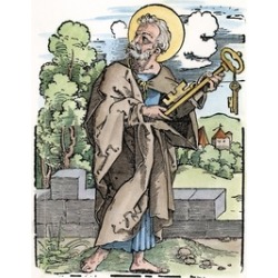 Saint Peter (C. 67 A.D.). Nwoodcut By Hans Sebald Beham C1530. Poster Print by