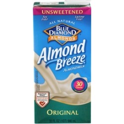 Almond Breeze Original Unsweetened ( 12 - 32 oz bottles )