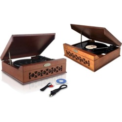 Retro Record Players with Vinyl-to-MP3 Recording