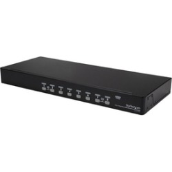 StarTech 8 Port 1U Rack Mount USB KVM Switch Kit with OSD and Cables
