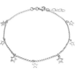 Bling Jewelry 925 Silver Star Ankle Bracelet Patriotic Jewelry Anklet