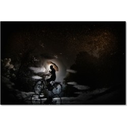 Antonio Grambone 'Pedaling By Bicycle.' Canvas Art