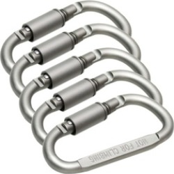 Aluminum Key chain Carabiner D-Ring Clip Hook Outdoor Buckle
