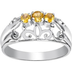 Orchid Jewelry 925 Sterling Silver 0.22 Carat Citrine Ring