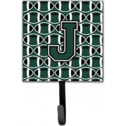Carolines Treasures CJ1071-JSH4 Letter J Football Green & White Leash