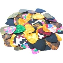Acoustic Electric Plectrums Celluloid Assorted 100pcs Guitar Picks