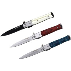 8.5" Wartech Stiletto Style spring Assisted Opening Folding Knife