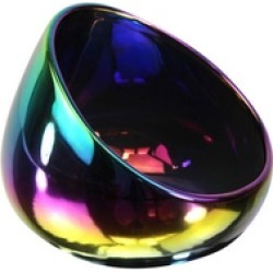Iridescent Ceramic Boom Bowl Cell Phone Sound Amplifier Black or White