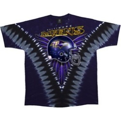 Official Baltimore Ravens Logo V Dye Tie Dye T Shirt 2 Sided shirt
