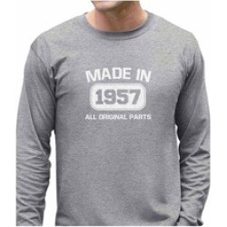 Yhjhf Tstars 60th Birthday Made In 1957 All Original Parts Adult Tee