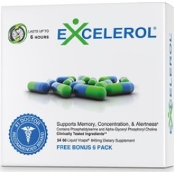 Excelerol Memory and Brain Health Supplement 60 capsules