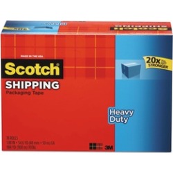 3m Commercial Tape Div. Heavy Duty Packaging Tape Cabinet Pack, 3" Core