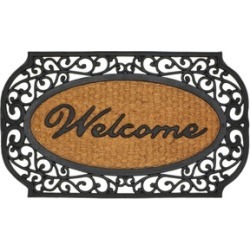 Frill Framed Welcome Entry Mat