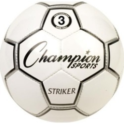 Champion Sports STRIKER3 Striker Soccer Ball, Black & White - Size 3