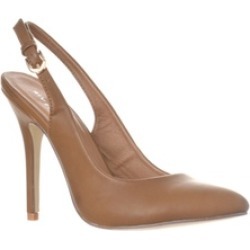 Riverberry 'Lucy' Pointed-Toe Sling Back Pump Heels, Khaki PU