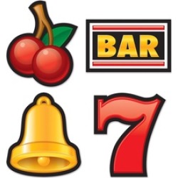 Beistle Slot Machine Cutouts 16" - 12 Pack (4/Pkg)