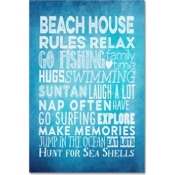 Marcee Duggar 'Beach House Rules' Canvas Art